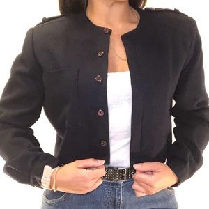 Vintage Wool A1 Style cropped Button Front Jacket